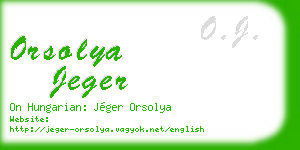 orsolya jeger business card